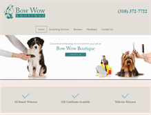 Tablet Screenshot of bowwowboutiquecare.com